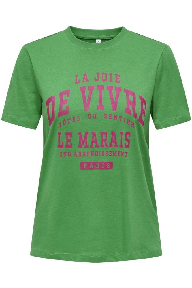 ONLREGINA SS REG TEE CS JRS 15319748 Green Bee/De vivre